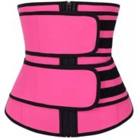 Pink Neoprene Double Strap Sweat Belt. Generic Brand. - Picture 3 of 6